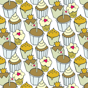 cupcakes colorful pattern