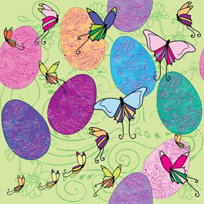 Easter Eggs and butterflies small