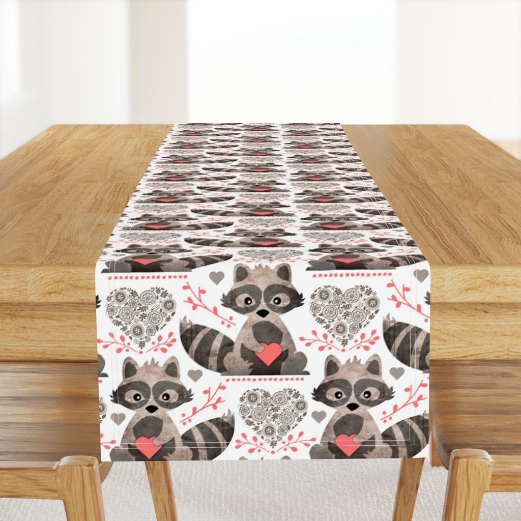 Raccoon's Valentine - Coral - Large Scale Client Requested