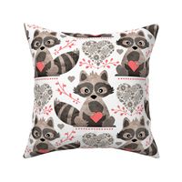 Raccoon's Valentine - Coral - Large Scale Client Requested