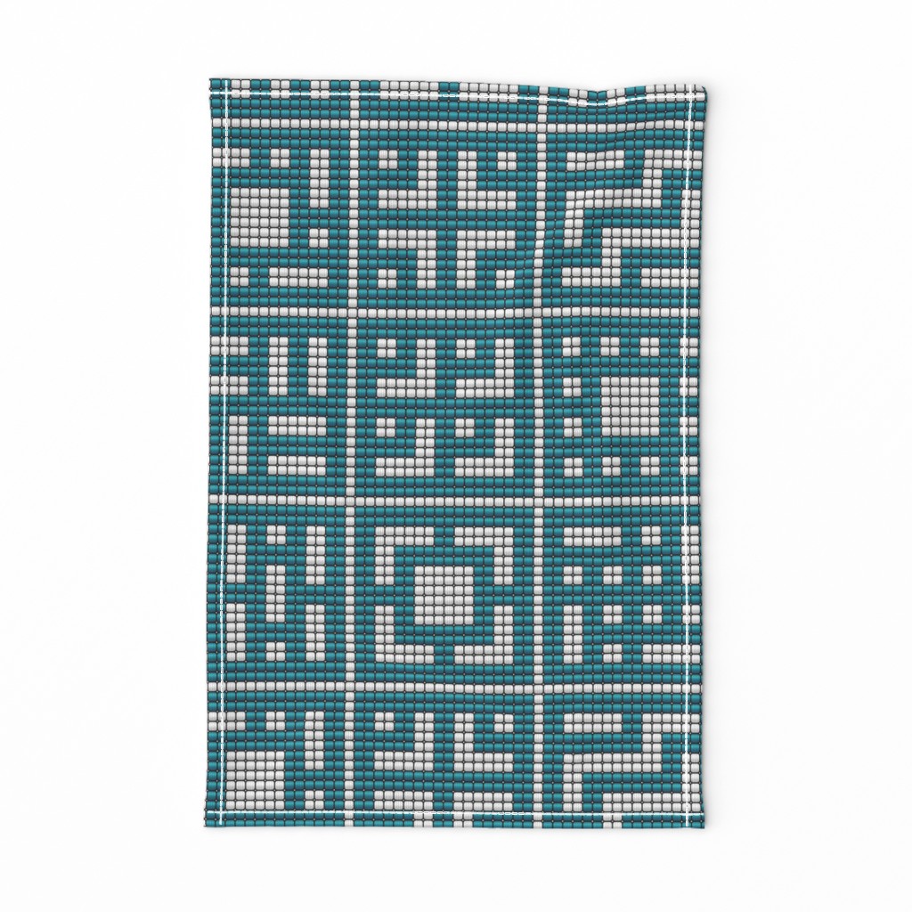 Breeze Blocks beads mid-century modern desert blue white