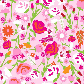 Whimsical Florals in Pinks