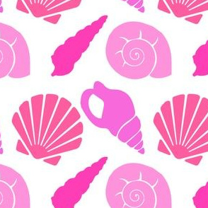 Simple Seashell Toss in Pink