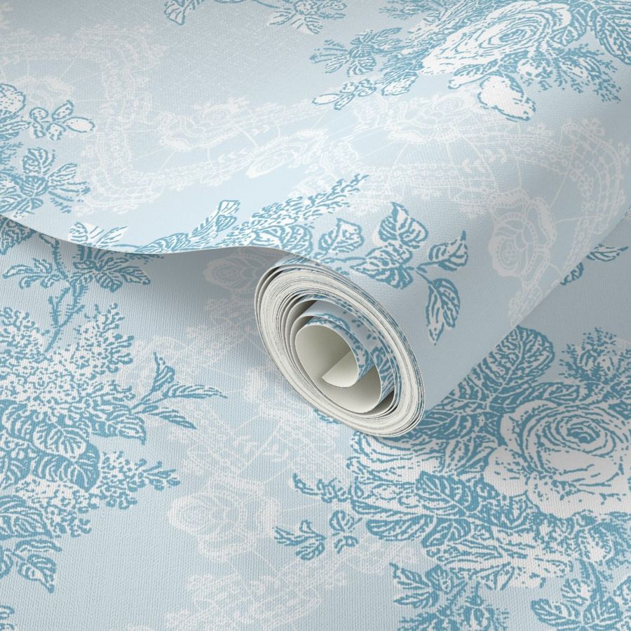 Virginia Toile aqua