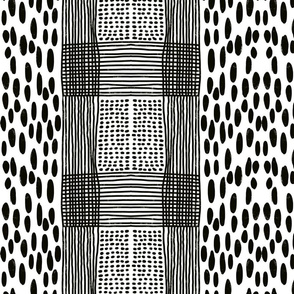 Striperton fabric, stripes and dots artist fabric, home decor fabric, interiors fabric, bold modern design, bw