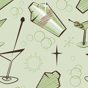 Green atomic cocktail shaker mixer