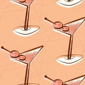 Pink mid-century martinis