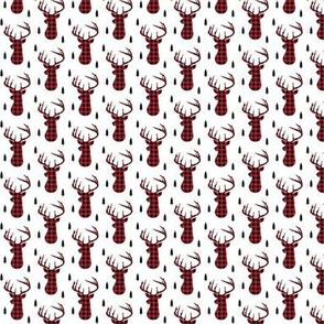 TINY Buffalo Plaid Deer - Buck Woodland Baby Nursery Kids Children Baby Boy Bedding