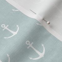 anchors on blue - nautical - LAD19