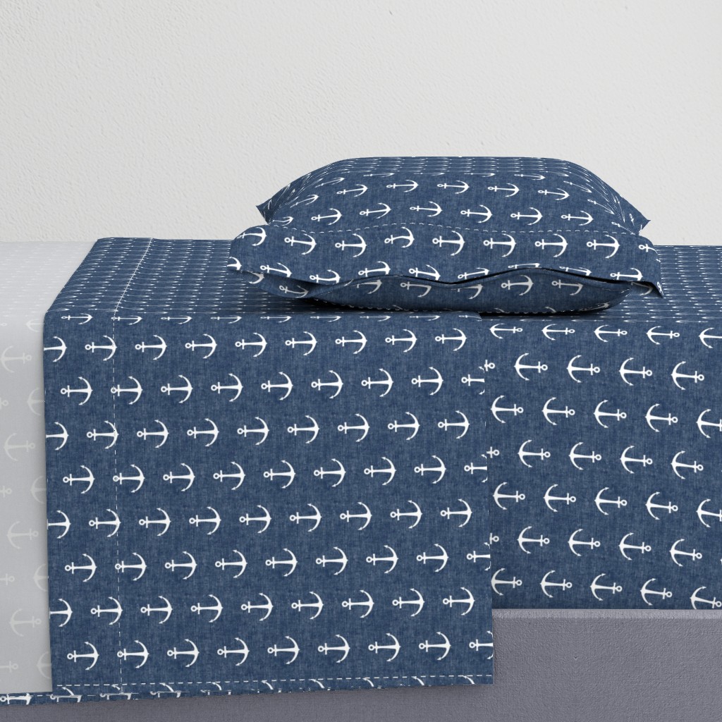 anchors on dark blue - nautical - LAD19