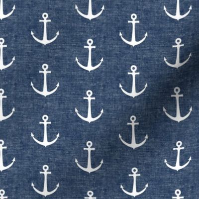 anchors on dark blue - nautical - LAD19