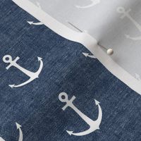 anchors on dark blue - nautical - LAD19