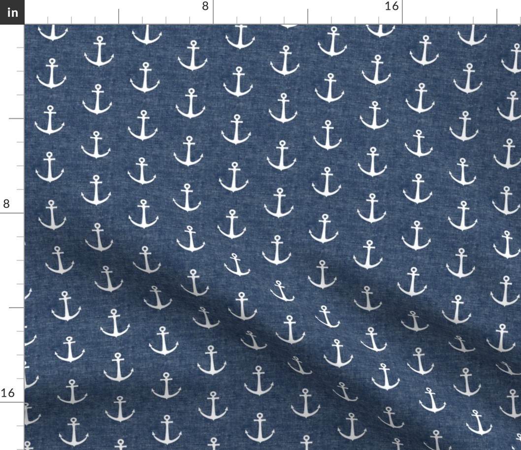 anchors on dark blue - nautical - LAD19