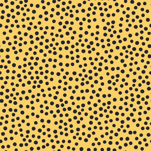 Just Polka Dots (yellow and navy)