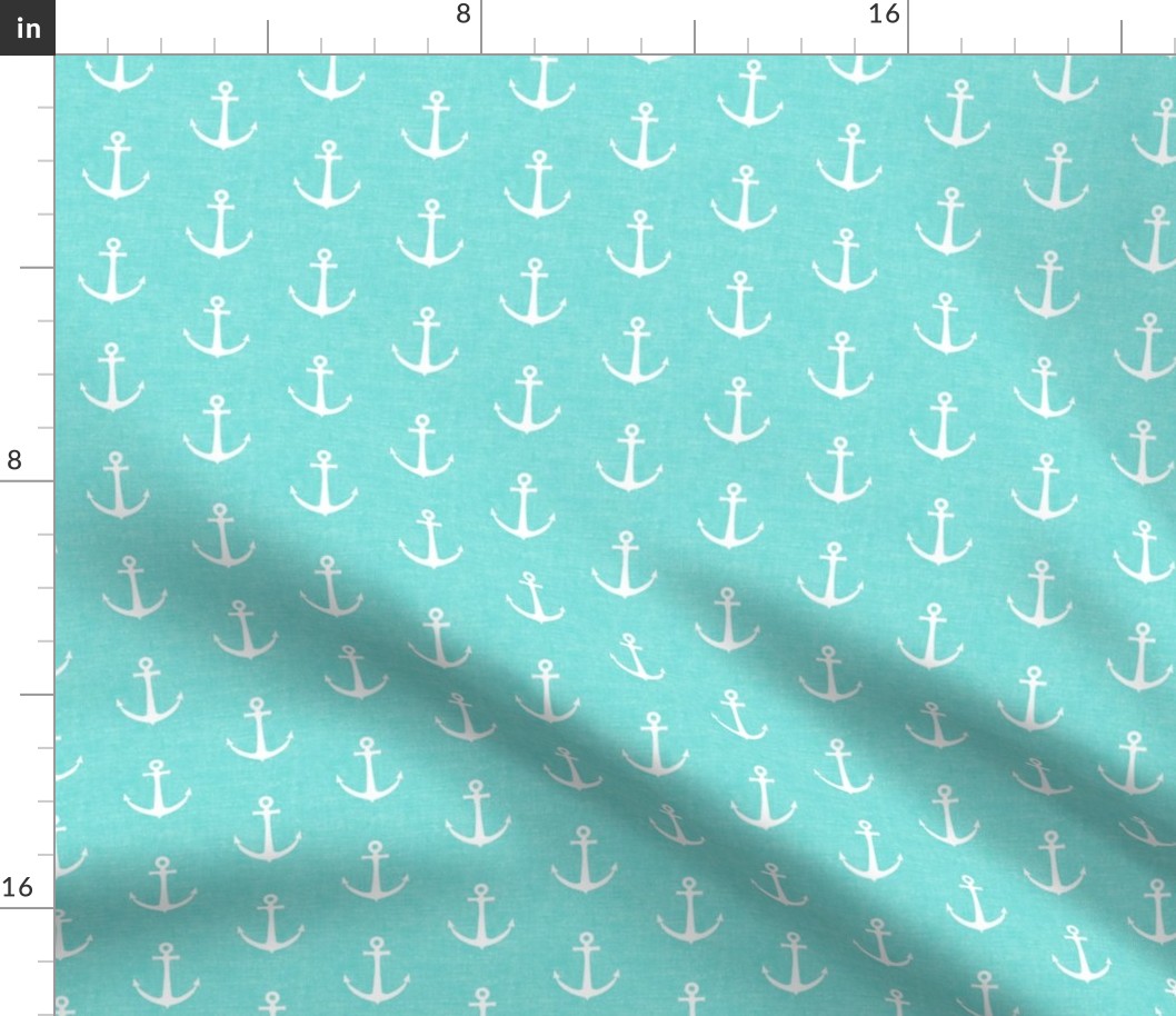 anchors on teal - nautical - LAD19