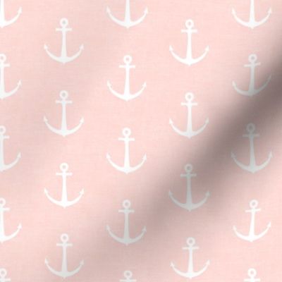 anchors on soft pink - nautical - LAD19