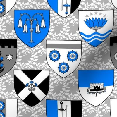 Heraldic Blossom Shields