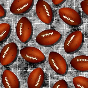 Footballs gray black grunge texture w white accent pattern sports