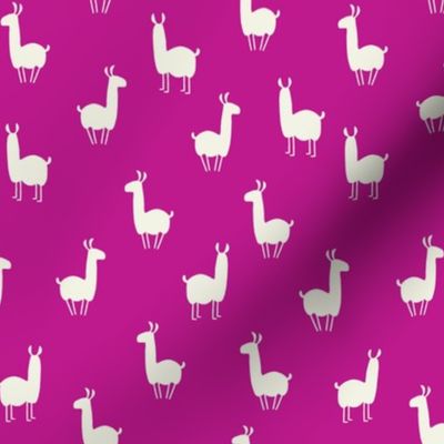 Llamas small dark pink