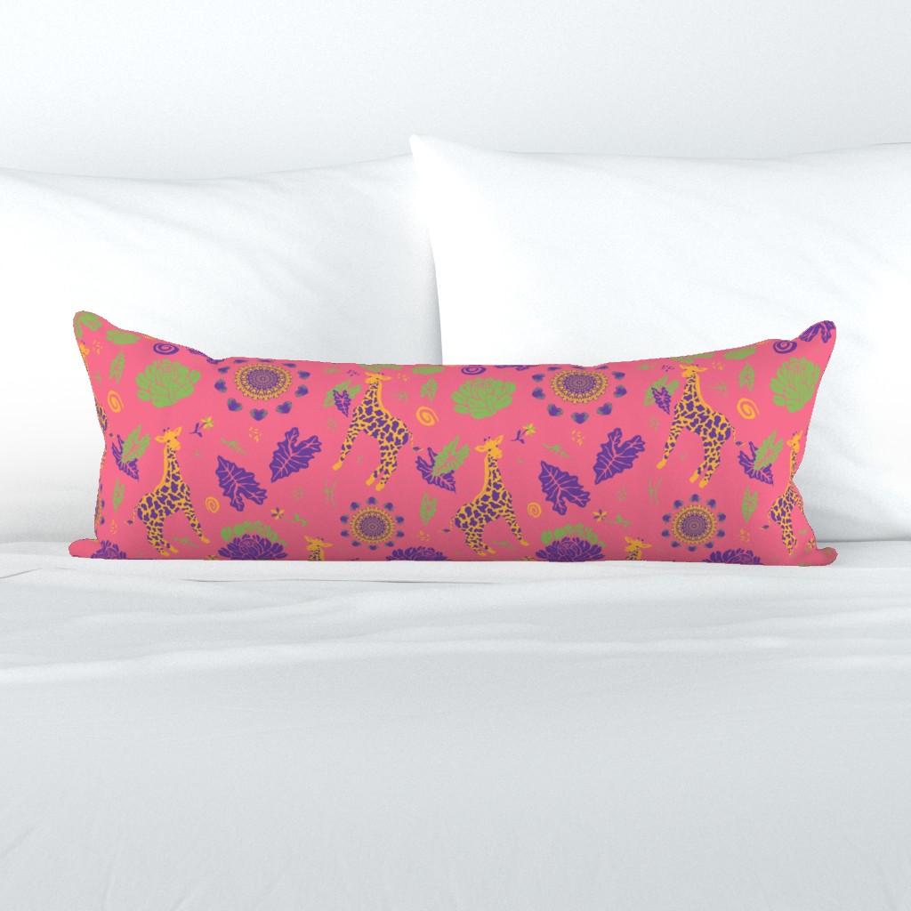 Giraffe Safari In Limited Color Pink/Purple