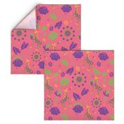 Giraffe Safari In Limited Color Pink/Purple