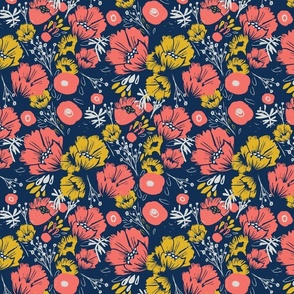 Coral Happiness on Navy