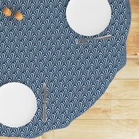 Art Deco Pattern //navy shell, Art deco fan, scallop