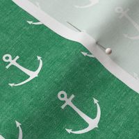 anchors on green - nautical - LAD19