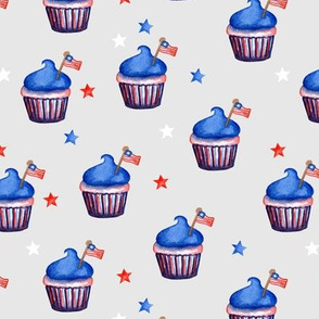 Flag Cupcakes with Stars // Iron