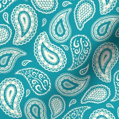 Paisley Meadow - Buttercream Teal