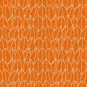 Botanical Leaves in Orange