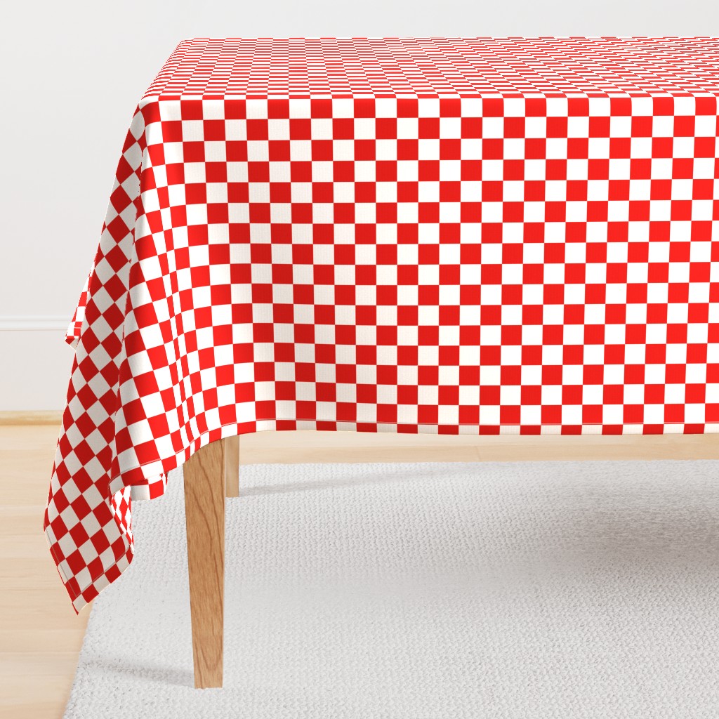 Red and white checkers