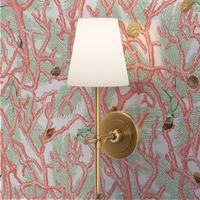 Living Coral Branches with Sea Shells Vintage style