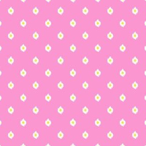 4" Bright Bubble Gum Pink and Yellow Mix and Match Print