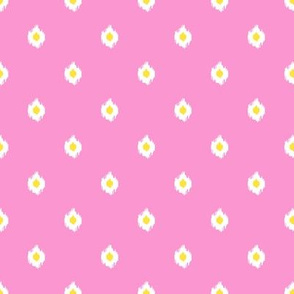 8" Bright Bubble Gum Pink and Yellow Mix and Match Print