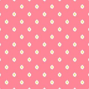 4" Bright Pink White and Yellow Print Mix and Match