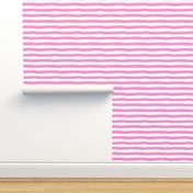 4" Bubblegum Pink and White Stripes