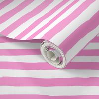 4" Bubblegum Pink and White Stripes