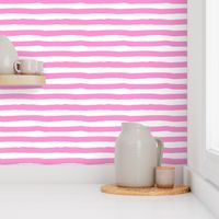 4" Bubblegum Pink and White Stripes