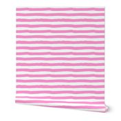 4" Bubblegum Pink and White Stripes