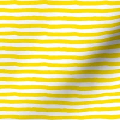 8" Bright Yellow and White Stripes