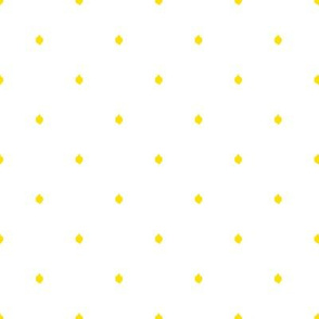 Lemon Yellow Polka Dot Fabric, Wallpaper and Home Decor