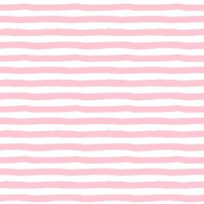 8" Pink and White Stripes