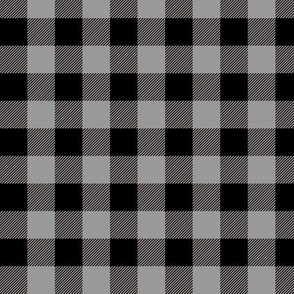 3/4" Black + Graystone Buffalo Plaid – Lumberjack Buffalo Check