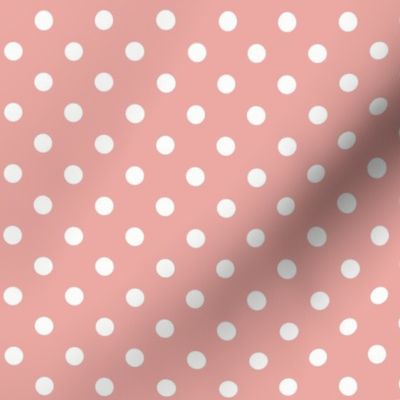 Dark Dotty: Copper Rose 6 & Soft White Polka Dot