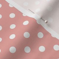 Dark Dotty: Copper Rose 6 & Soft White Polka Dot