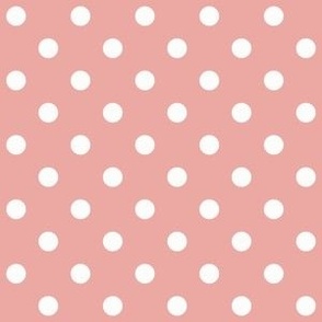 Dark Dotty: Copper Rose 6 & Soft White Polka Dot