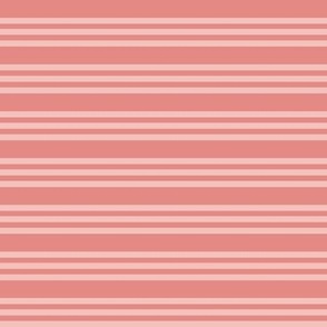 Bandy Stripe: Copper Rose 4 &9 Horizontal Stripes