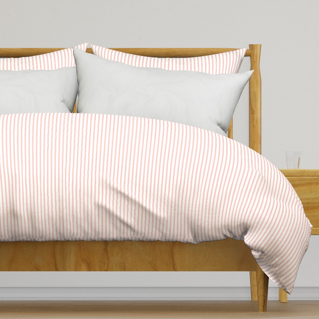 Ticking Stripe: Copper Rose 4 & Soft White