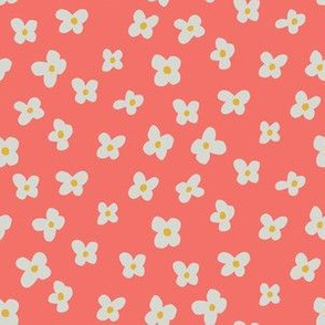 Ditsy Floral -Coral - Limited Color Challenge